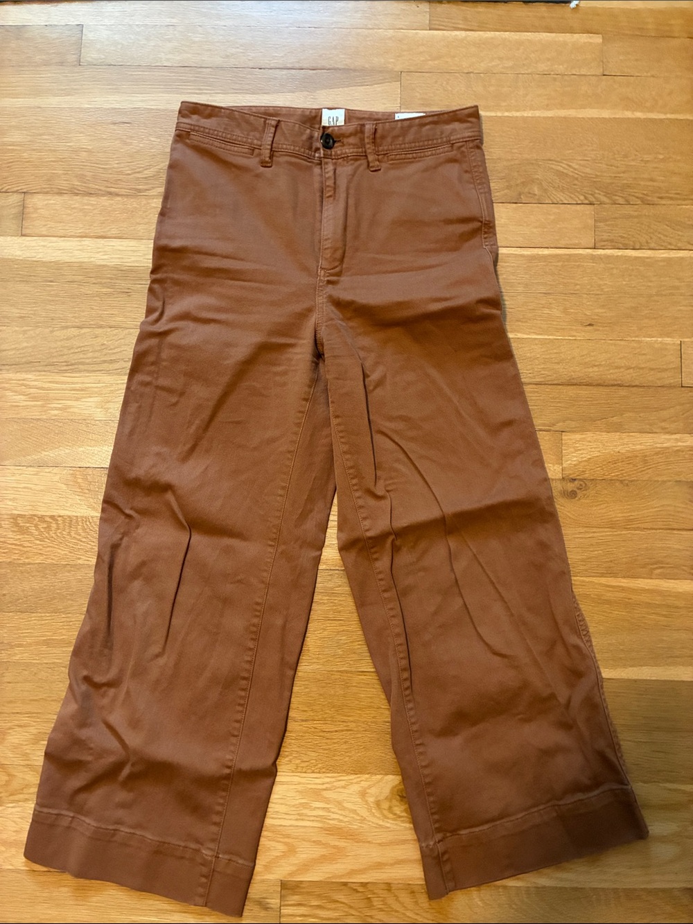 GAP Women’s Rust Brown High Rise Wide-Leg Crop